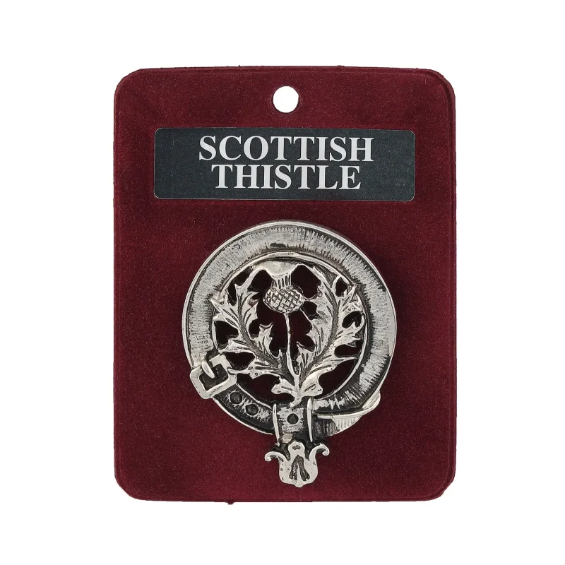 1 75 scots thistle art pewter clan badge