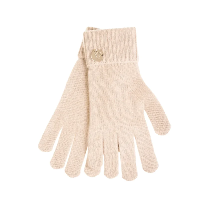 100 cashmere plain hazel gloves