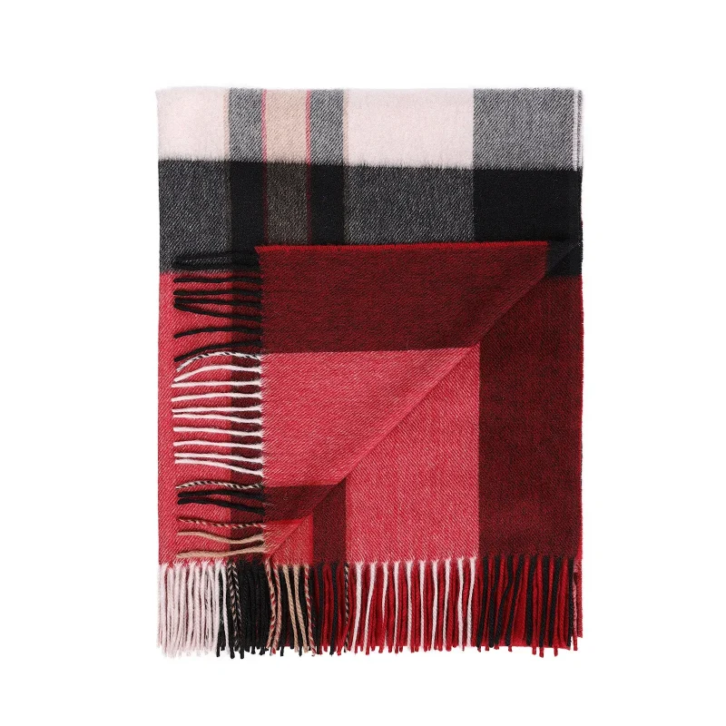 100 cashmere red stole thomson amplified