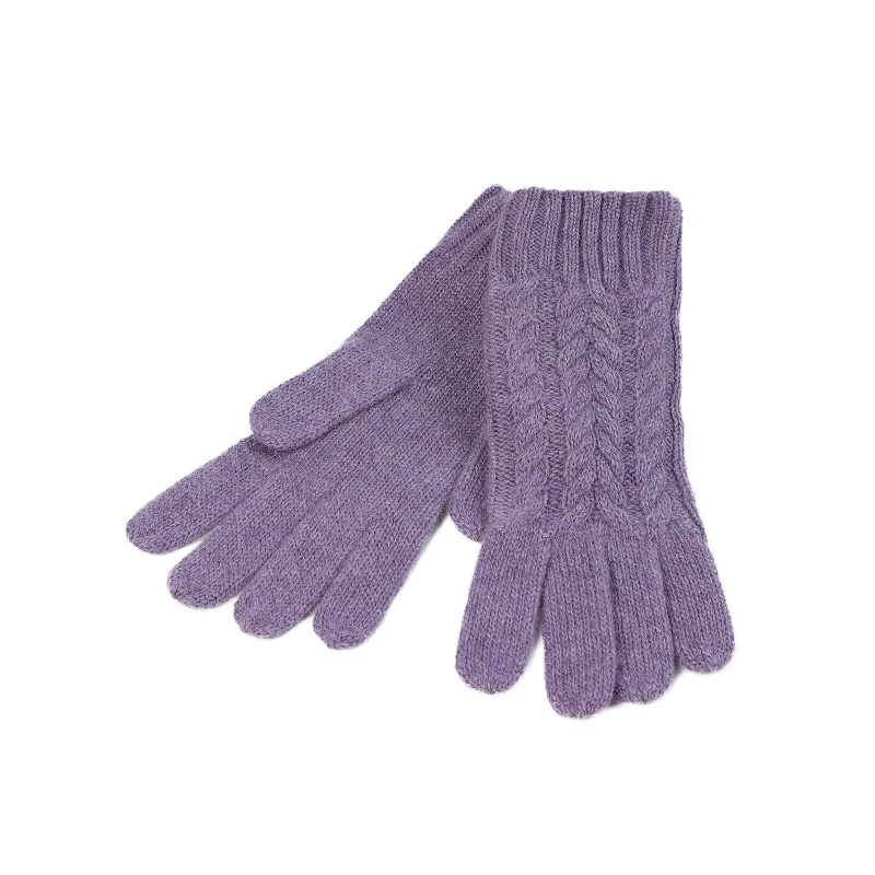 100 cashmere women s cable knit gloves heather