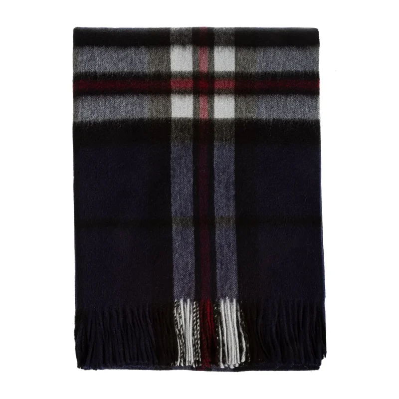 100 lambswool blanket thomson navy