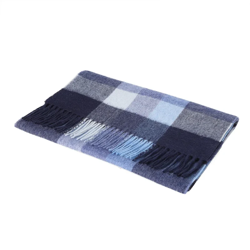 100 lambswool wide galaxy check scarf eclipse