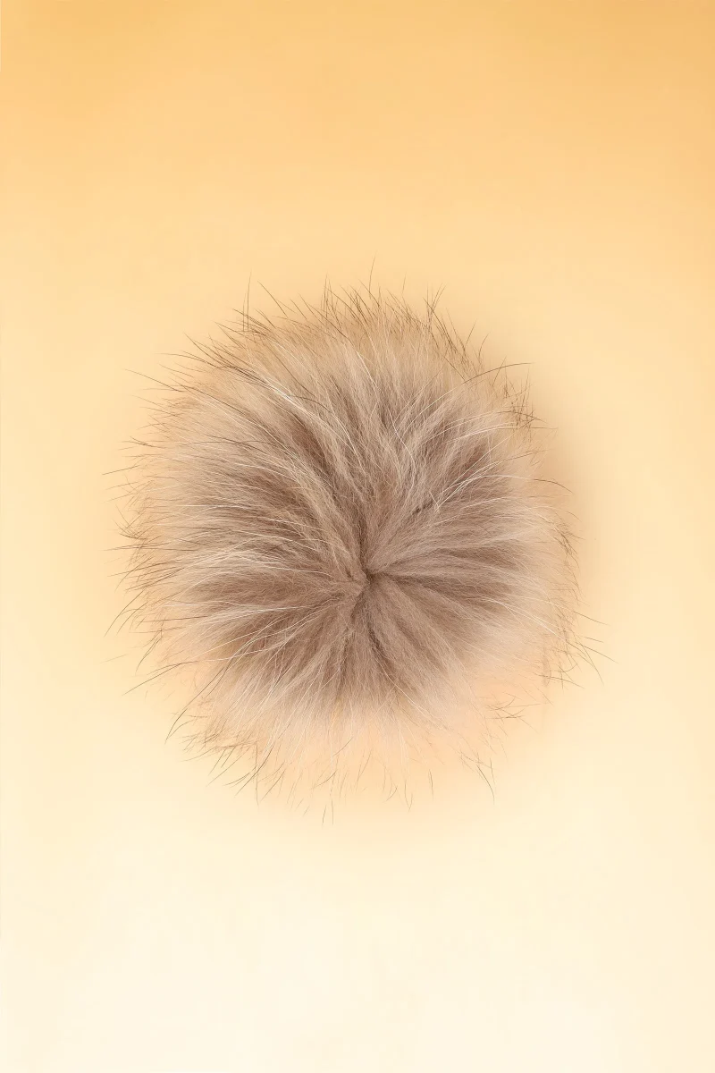 100 real fur natural pom pom