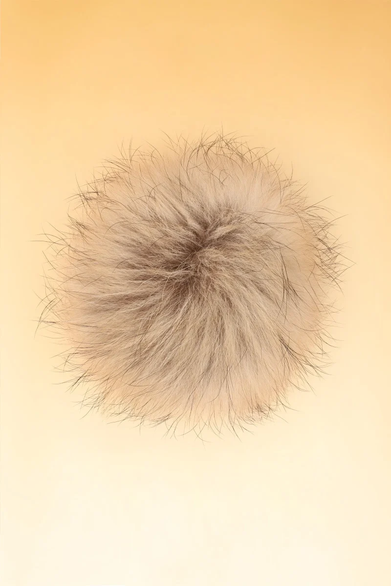 100 real fur pom poms natural