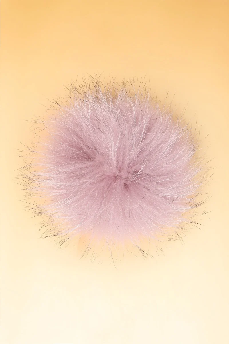 100 real fur pom poms natural white