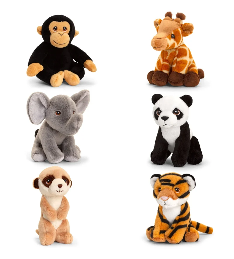 12cm keeleco plush wild animal toys assorted scaled