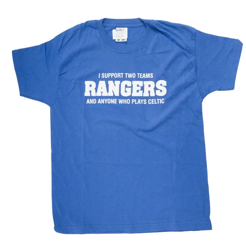 2 team rangers support t shirt