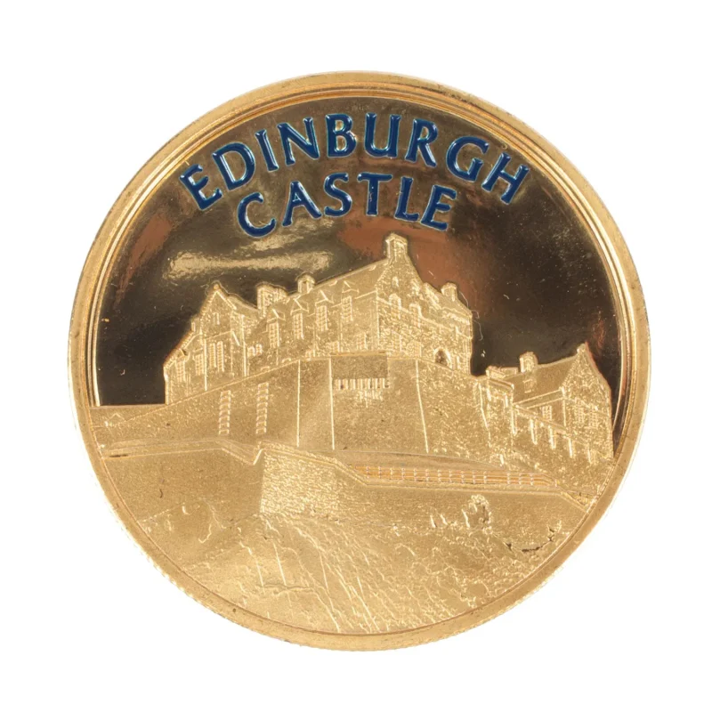 2014 scotland souvenir coin edinburgh castle view