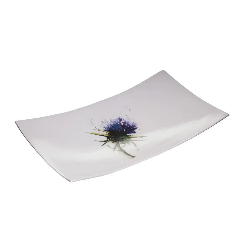 25cm rectangle thistle platter