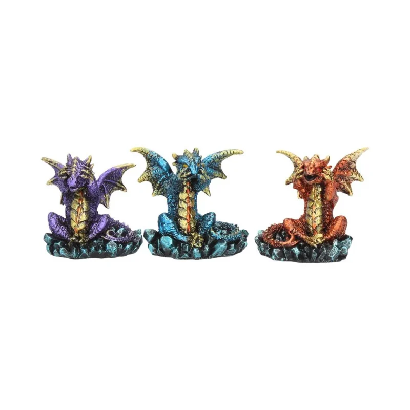 3 wise dragons collectible set