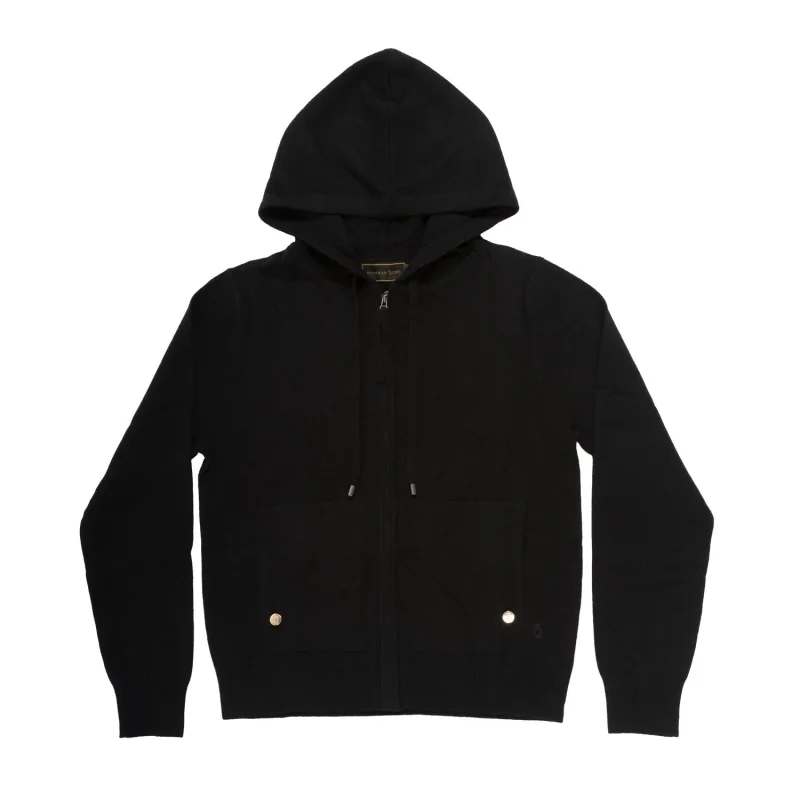 30 cashmere freya black hoodie