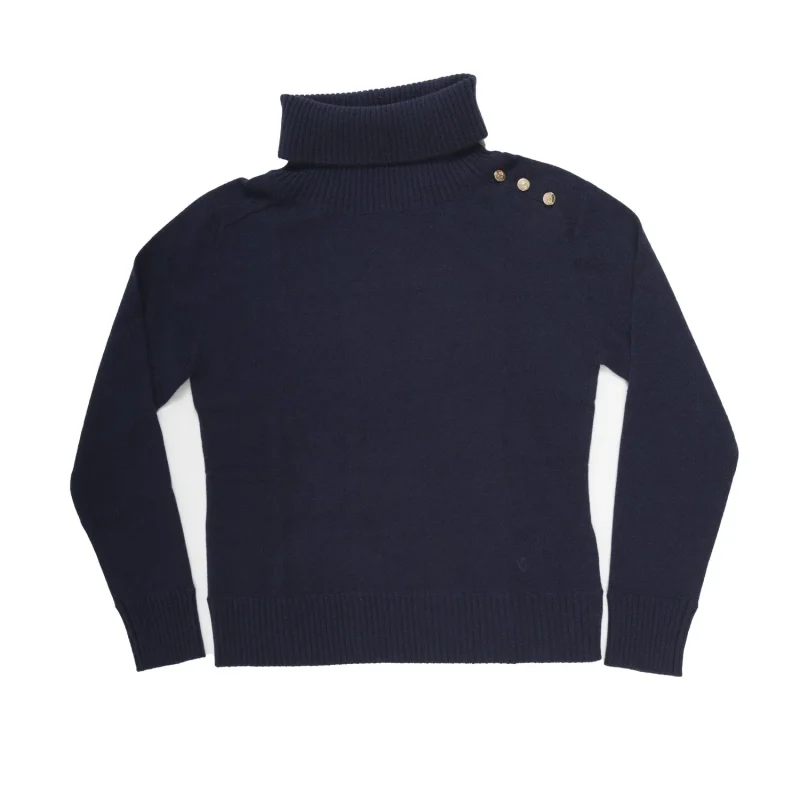 30 cashmere ivy roll neck deep sea sweater