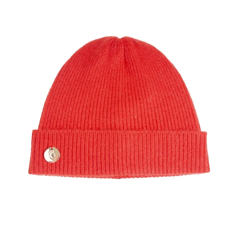 30 cashmere maisie hat in ruby red