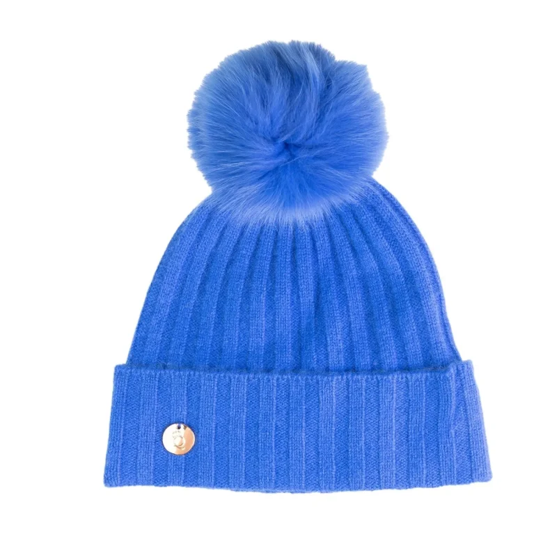 30 cashmere women s ava rib pom pom hat skydiver pom