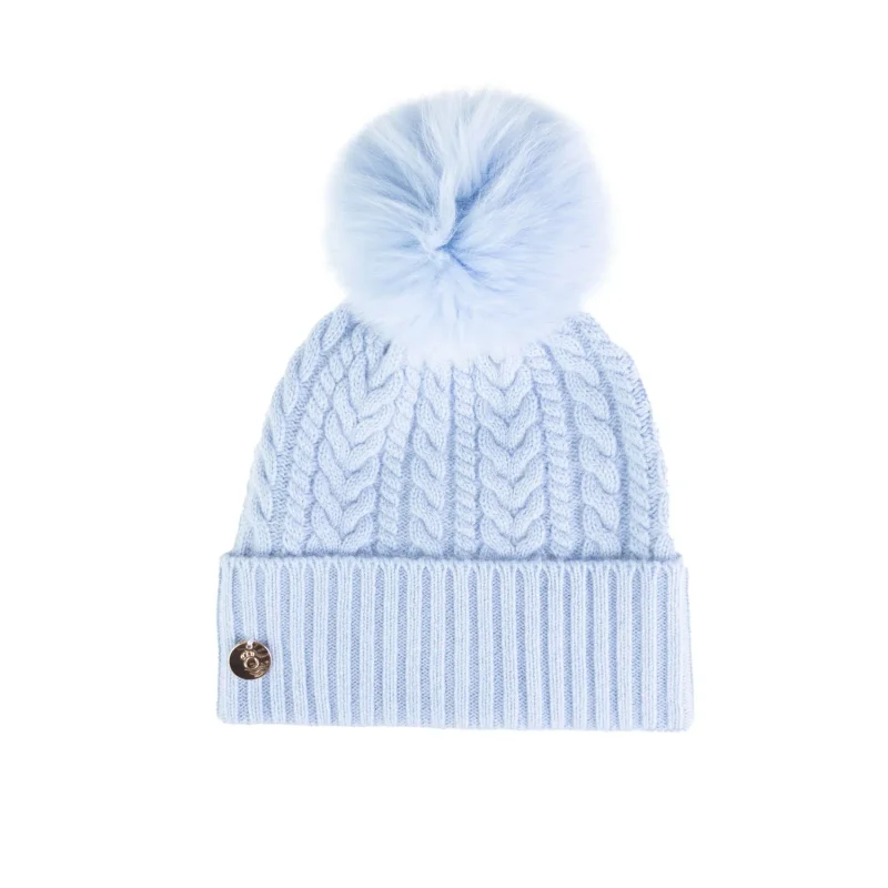 30 cashmere women s pom pom hat angel white