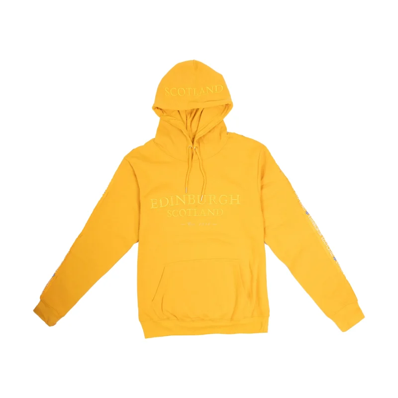 3d embroidered scot adult mustard hoodie