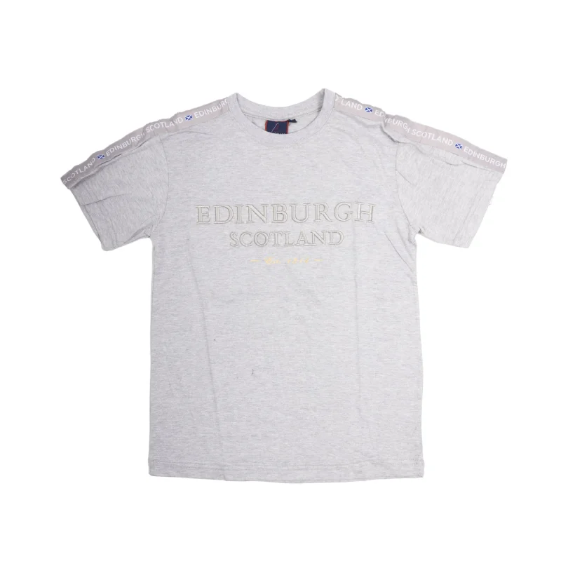 3d embroidered scotland grey t shirt