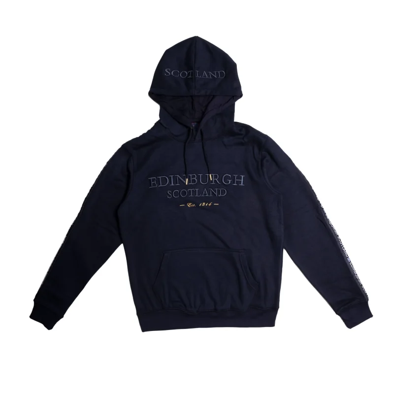 3d embroidered scotland hoodie navy