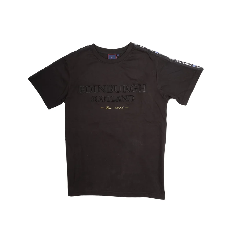 3d embroidered scotland t shirt black