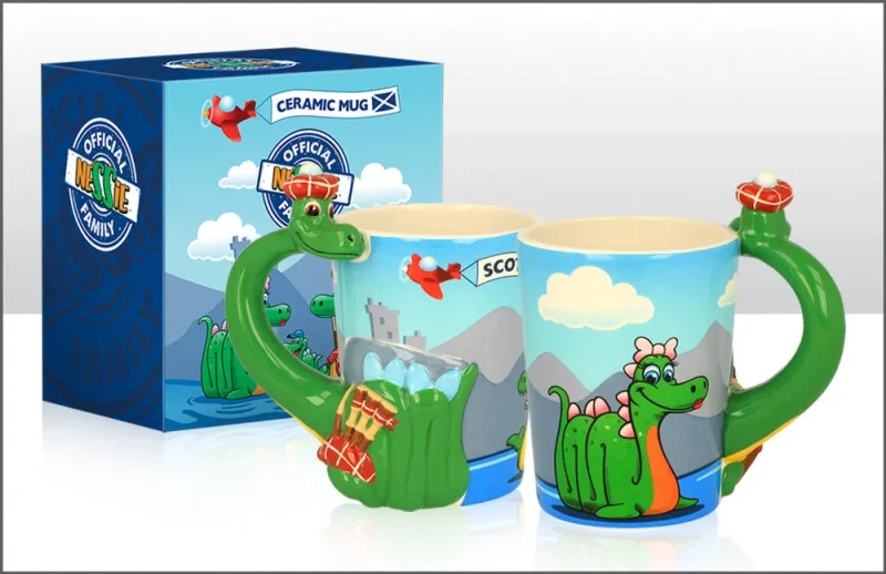 3d nessie ceramic coffee mug