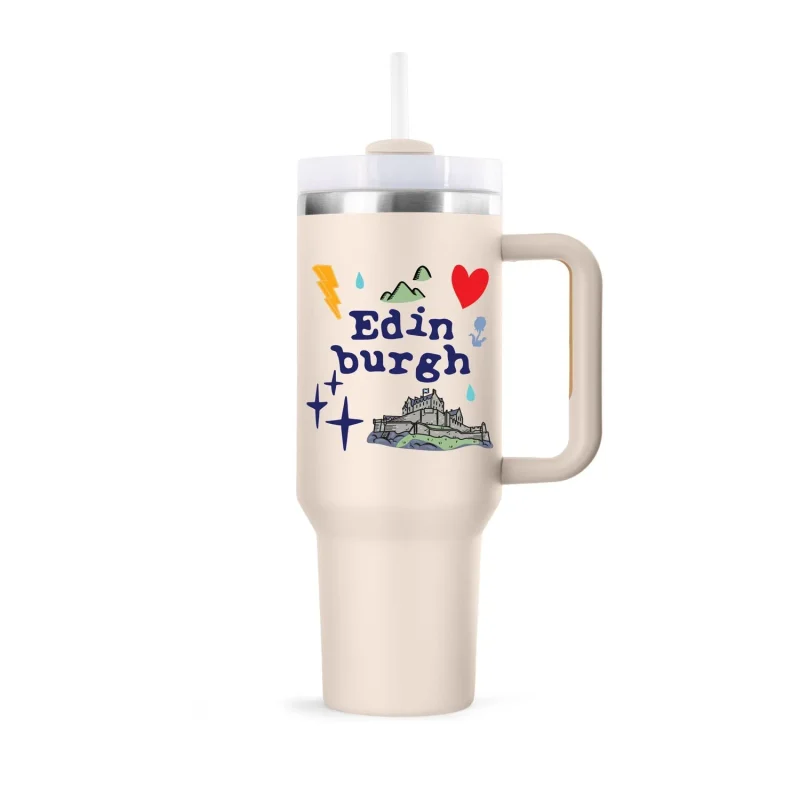 40oz edinburgh cup with straw whisper white