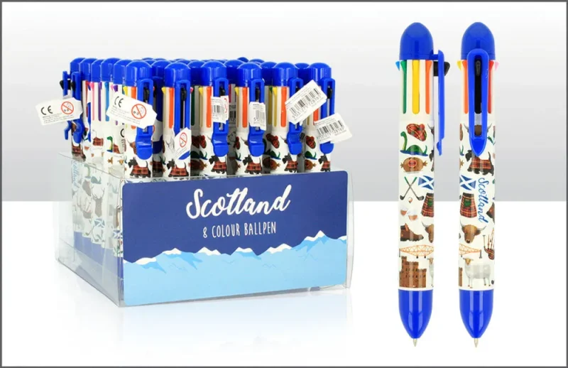 8 color scotland icons pen