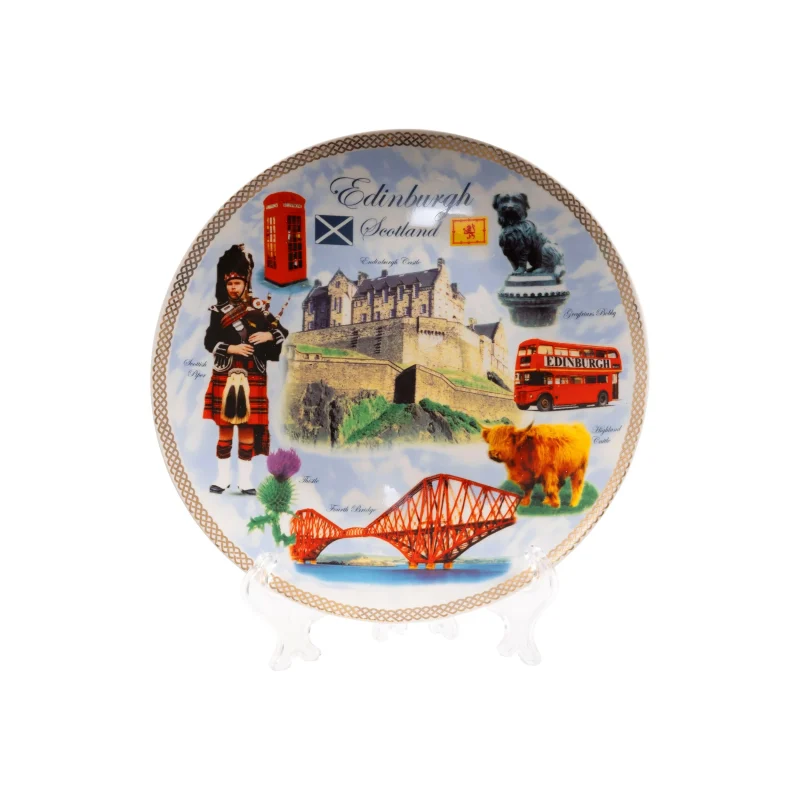 8 edinburgh multi ceramic plates