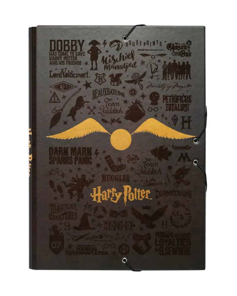 a4 harry potter glasses elastic folder