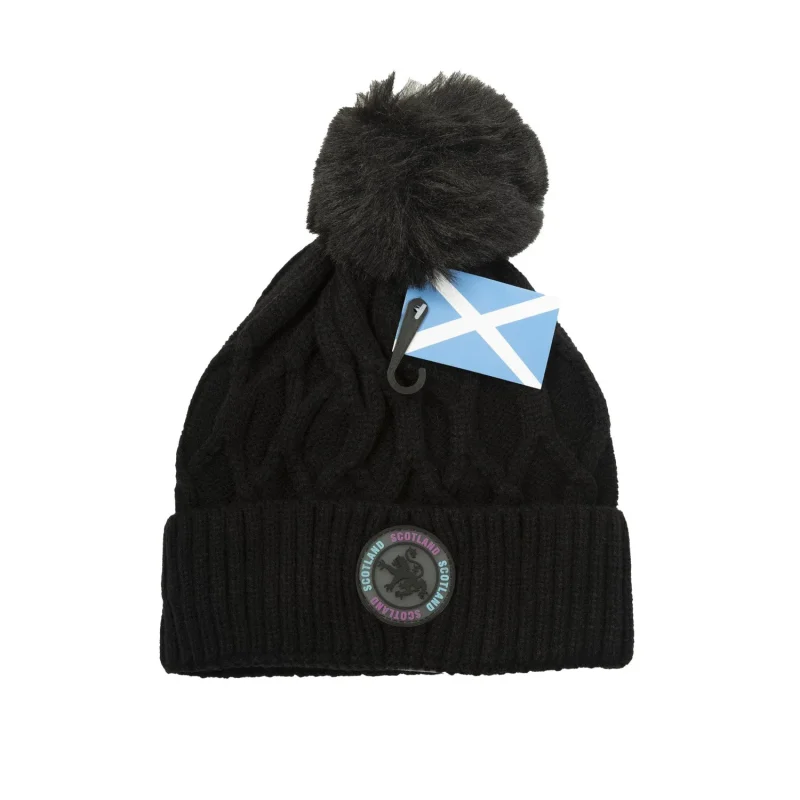 aaran round logo bobble hat