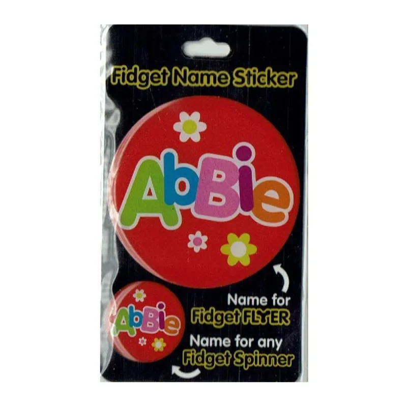 abbie fidget flyer name stickers