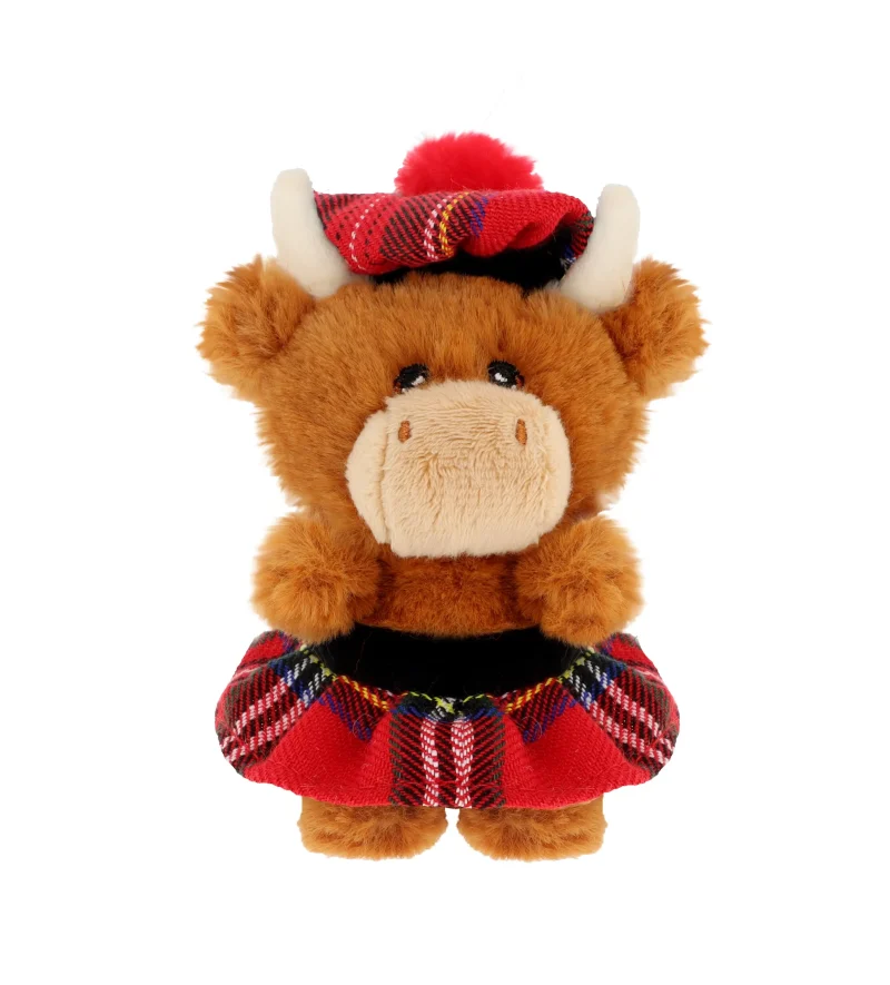 adoptable highland cow figurine with kilt scaled