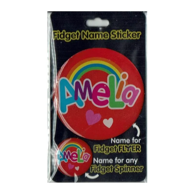 amelia name stickers fidget flyer