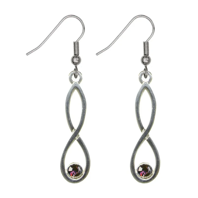 amethyst colonsay knot earrings