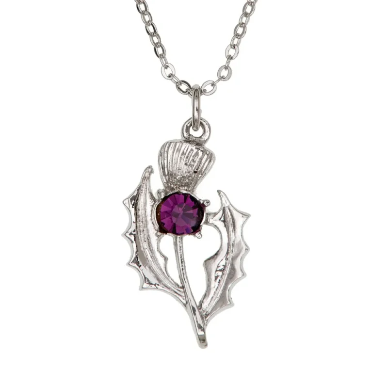 amethyst scottish thistle pendant light