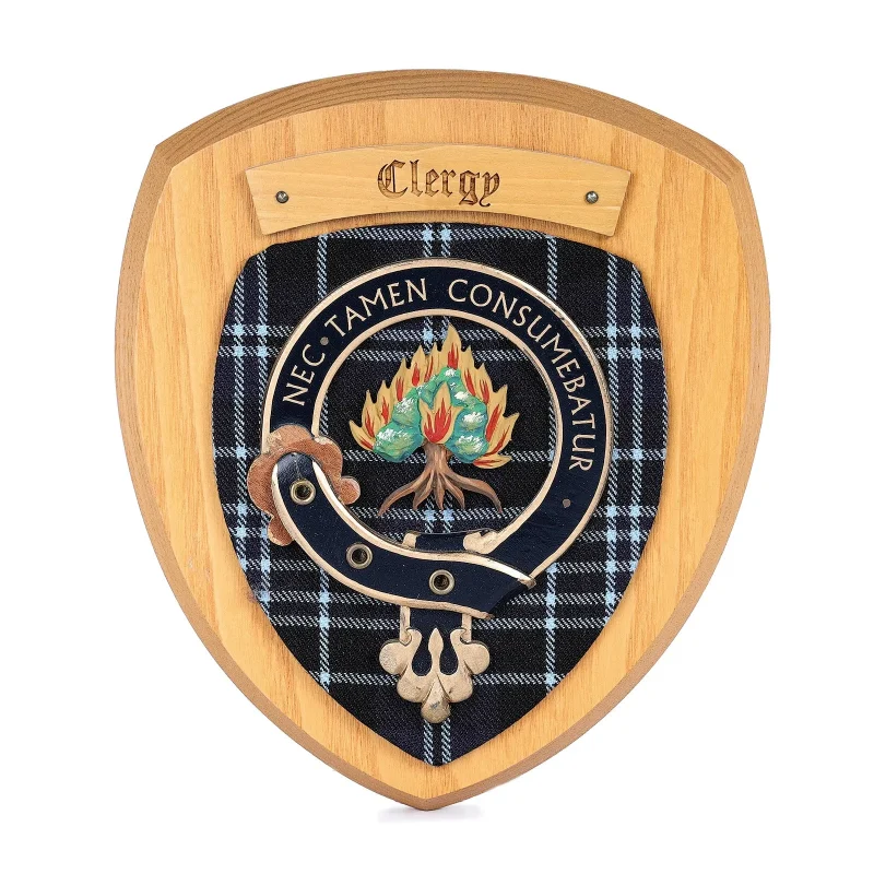 ancient clergy clan wall plaque