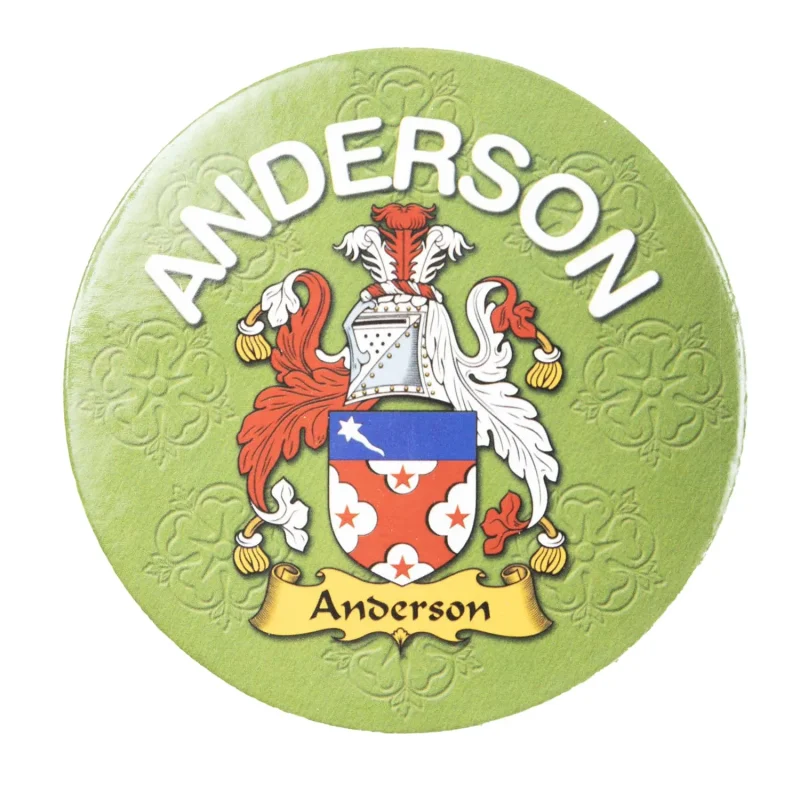 anderson clan round cork coaster