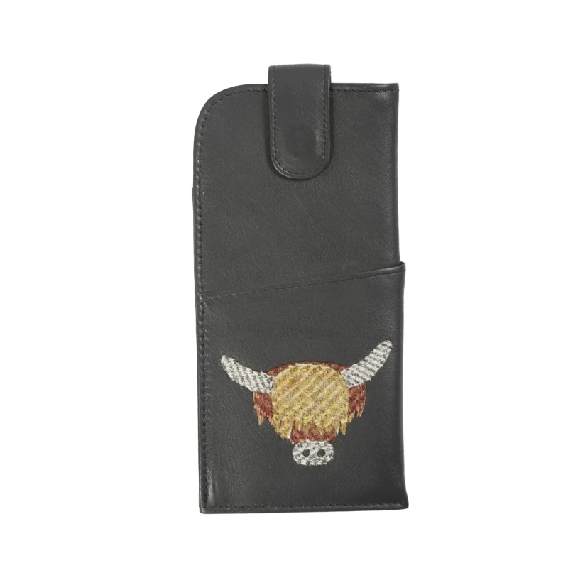 angus the cow leather glasses case