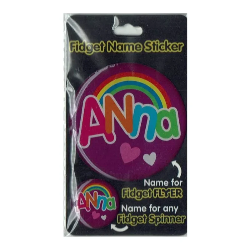 anna fidget flyer name stickers