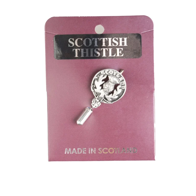 antique pewter scots thistle lapel pin