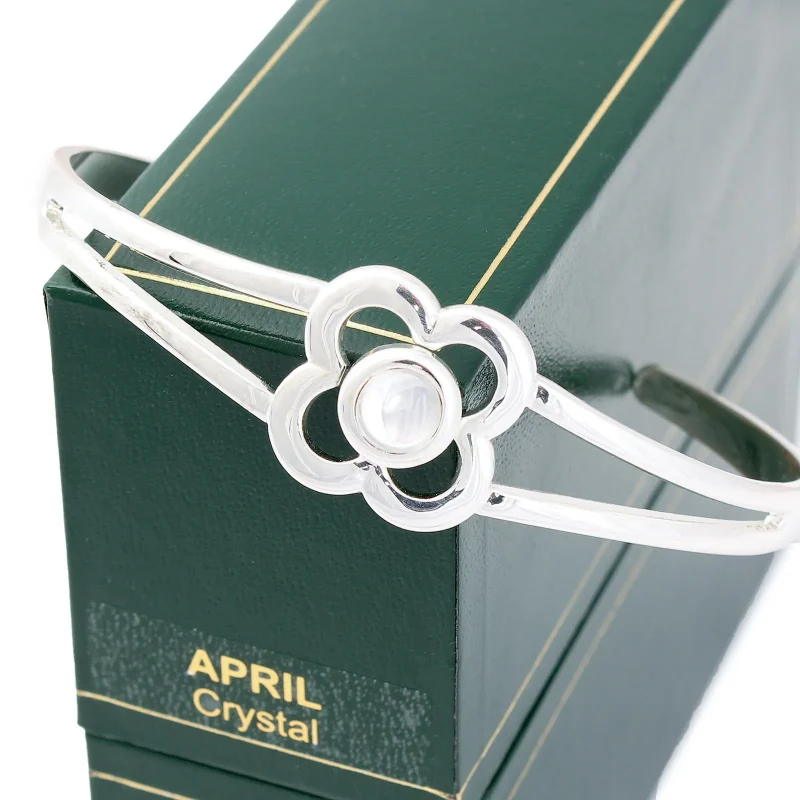 april art pewter bangle