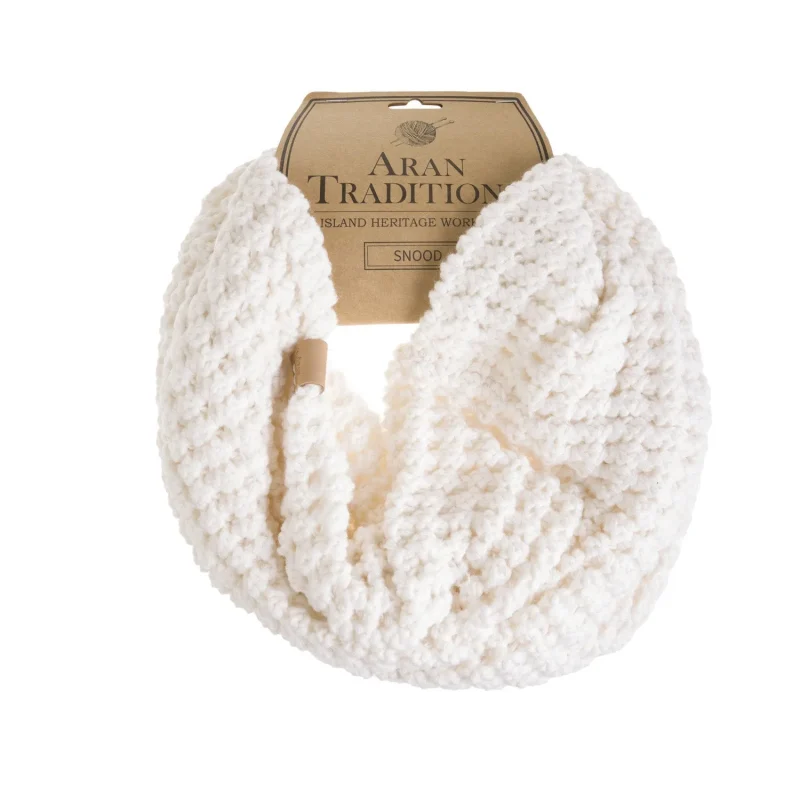 aran popcorn stitch winter snood