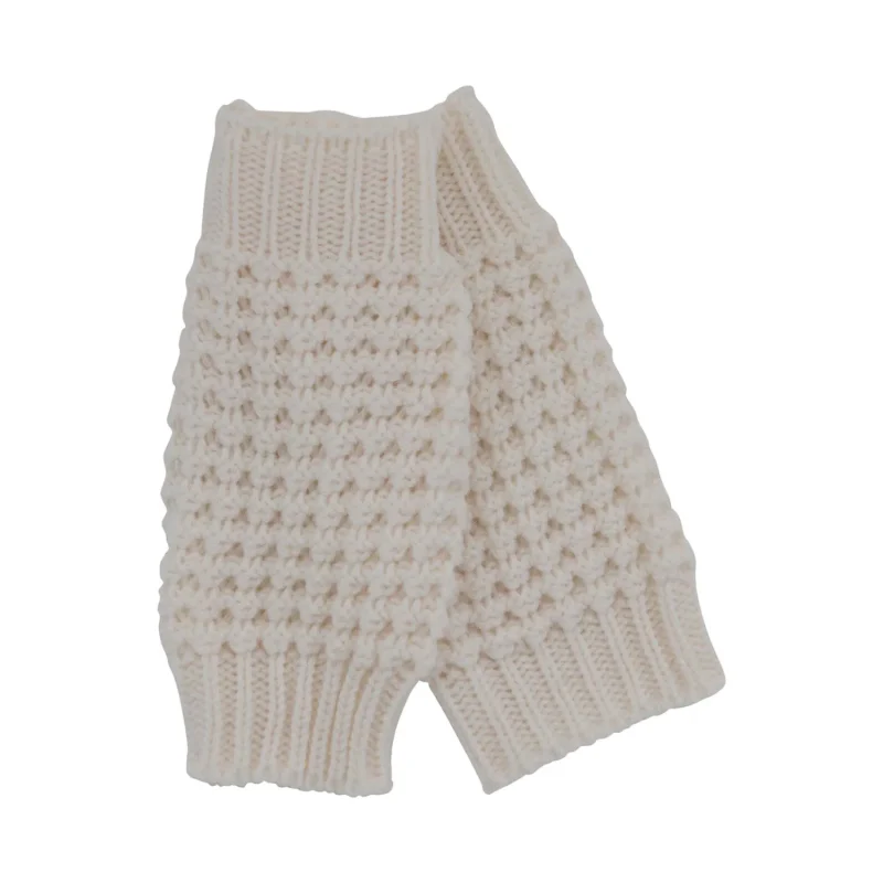 aran wool popcorn handwarmers