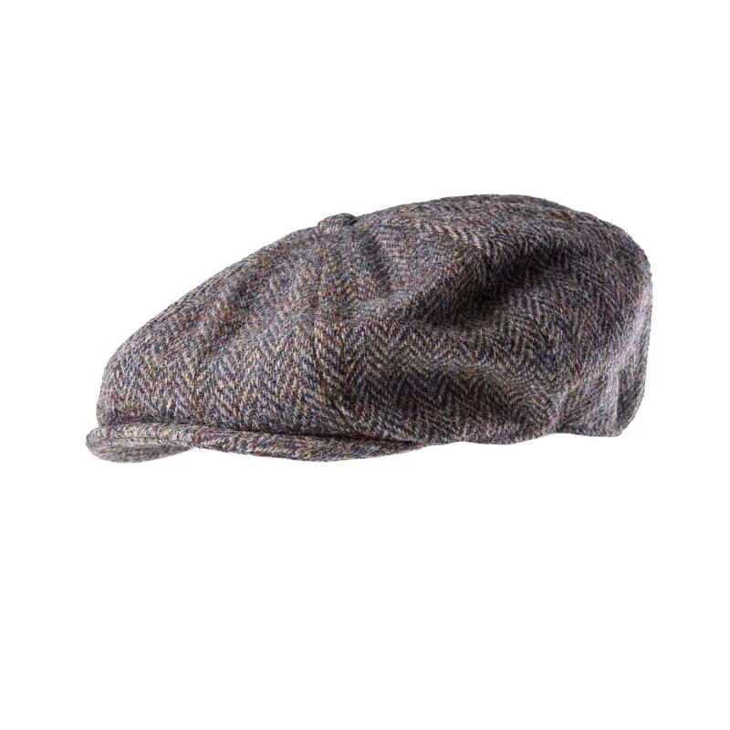 arran harris 8 piece green brown tweed cap set