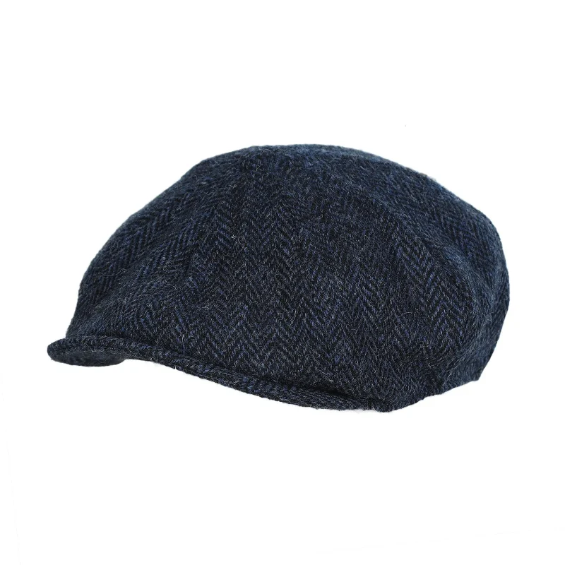 arran harris 8 piece tweed cap set blue black hb