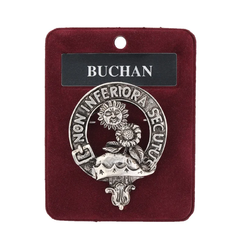 art pewter buchan clan badge