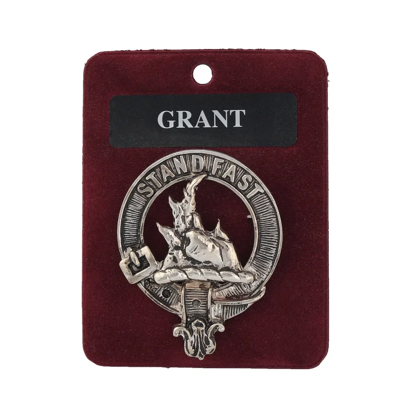 art pewter grant clan badge