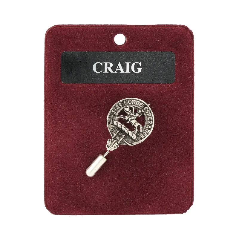 art pewter lapel pin craig