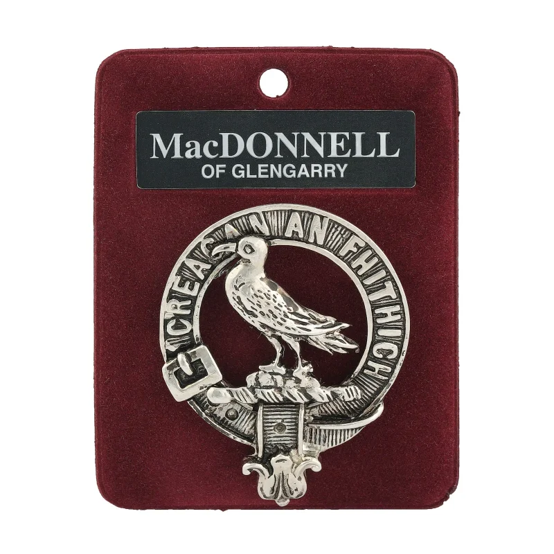 art pewter macdonell clan badge of glengarry