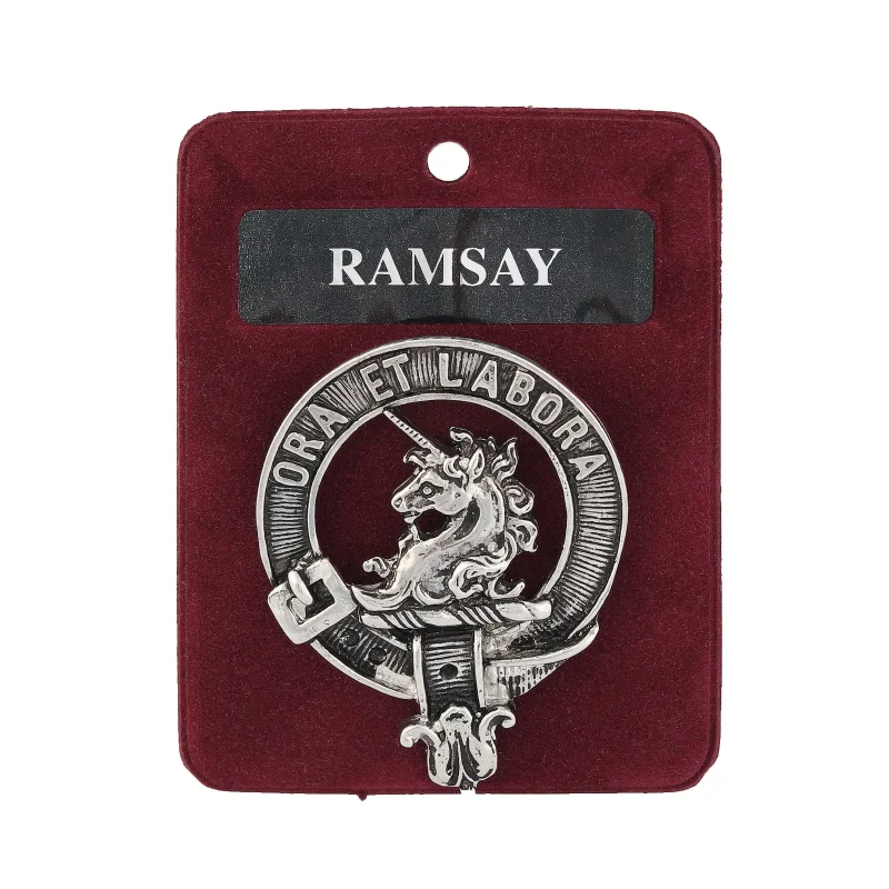 art pewter ramsay clan badge