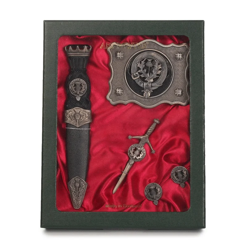 art pewter scots thistle clan set